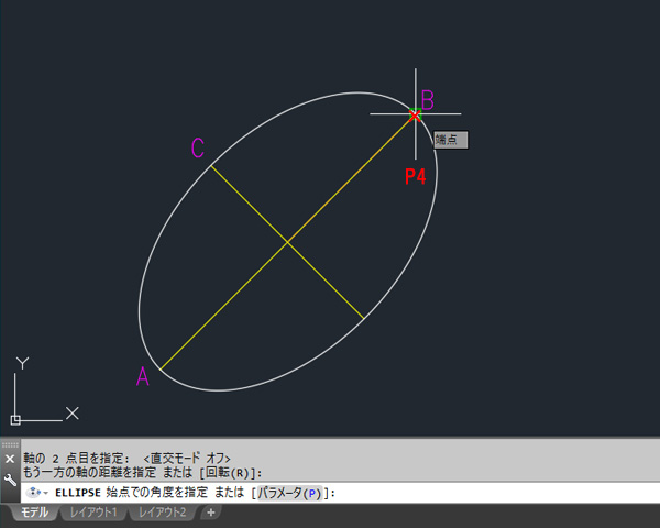 cad 楕円 の 書き方